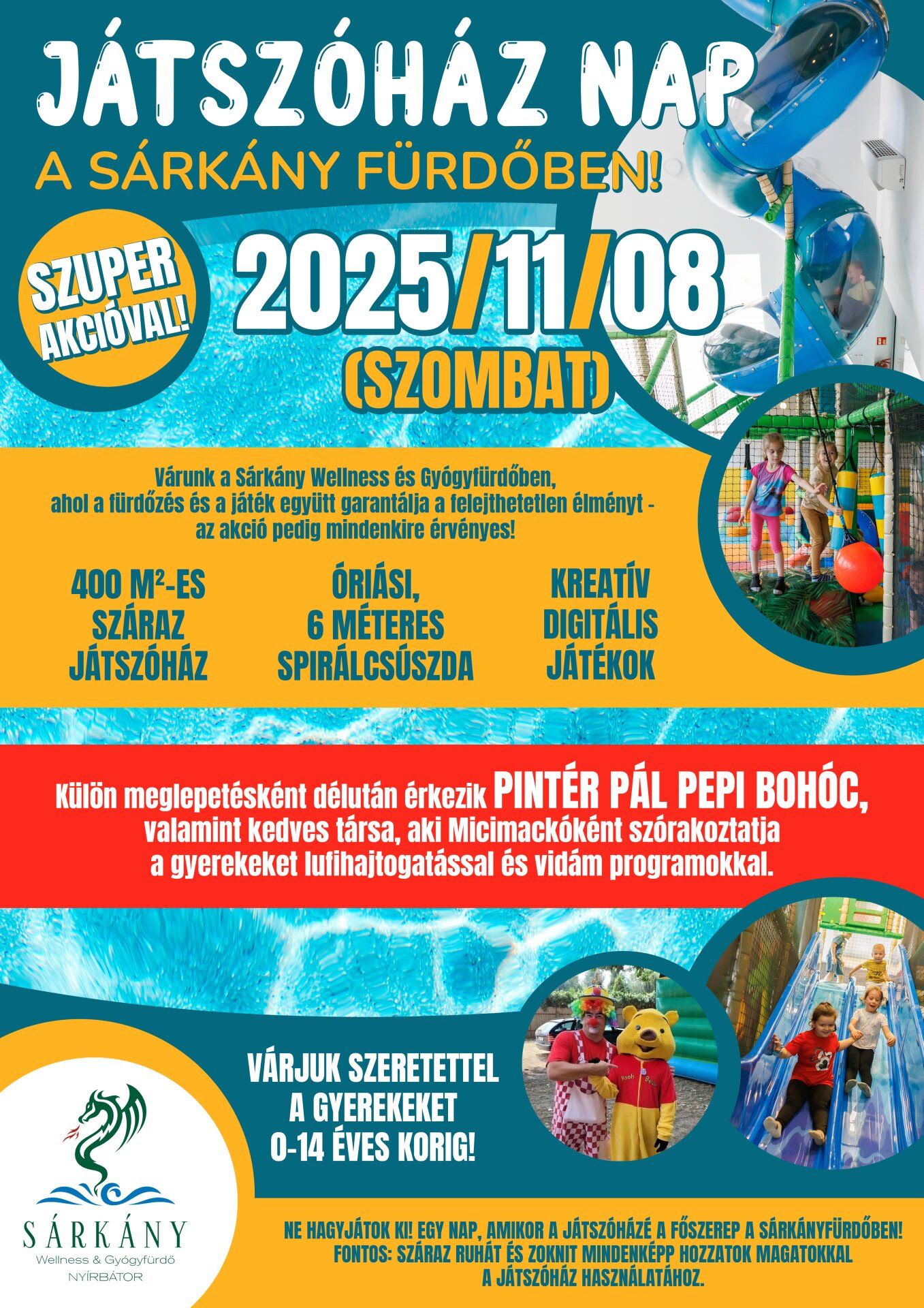 Játszóház a Sárkány Wellness és Gyógyfürdő Nyírbátor-ban. 